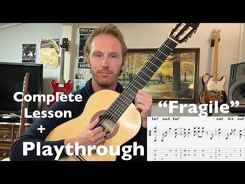 Fragile - Sting | Complete Lesson + Playthrough TAB