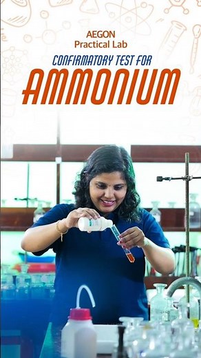 Confirmatory Test for Ammonium | Plus Two Chemistry Practicals | Aegon