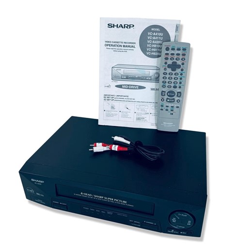 SHARP VCR Vhs Player W/remote Control & Av Cord VC-A410U *tested / Working* - Etsy