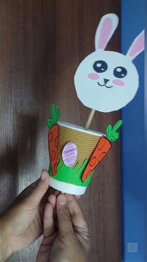 DIY Pop Up Puppet | Easter bunny #diy #easter #art #schoolproject #drawing #craft