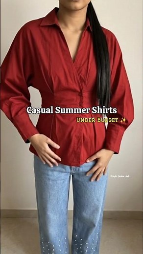 4 Trendy Casual Shirts for Everyday Outfits ✨ | Affordable Summer Shirts for Girls #shorts