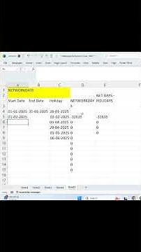📅 Excel NETWORKDAYS Function Explained in 30 Seconds | Calculate Working Days Easily #networkdays