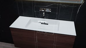 Platz ist der neue Luxus - Geberit ONE ist die Lösung dazu. Neue Freiräume im Bad dank konsequenter Verlagerung der Technik in die Vorwand - auch beim Waschplatz. www.geberit.at/one | Geberit