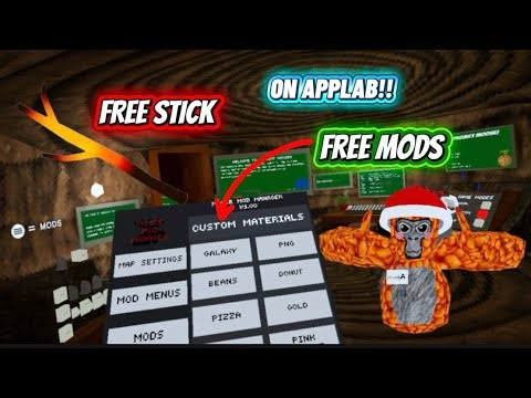 This Gorilla Tag Copy Gives YOU 13 FREE MOD MENUS CUSTOM COSMETICS FREE STICK AND MORE ON APPLAB!!!)