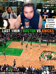 78K views · 439 reactions | Last 1min Crucial 4th Qtr Boston Celtics vs Knicks! Anong klaseng Playoffs to grabe. Jalen Brunson Jayson Tatum Brown Lakers Lebron James Luka Doncic Anthony Edwards GSW Warriors Steph Curry standing NBA Update today NBA2K NBA sports paldo Playoffs | GameClass | Facebook