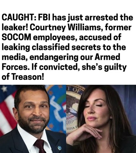 FBI Arrests Former SOCOM Staffer Courtney Williams Over Alleged Leaks of Classified Military