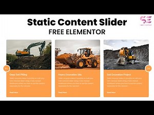 How to make a Static Content Slider in Elementor For FREE - Card Carousel