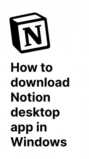 Easy 2 steps how to download Notion desktop app in Windows: 1. Go to notion.so/desktop 2. Click
