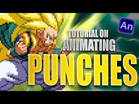 PUNCH & FIGHT TUTORIAL in Adobe Animate - DBZ Sprite Animation Beginners Guide Episode 5