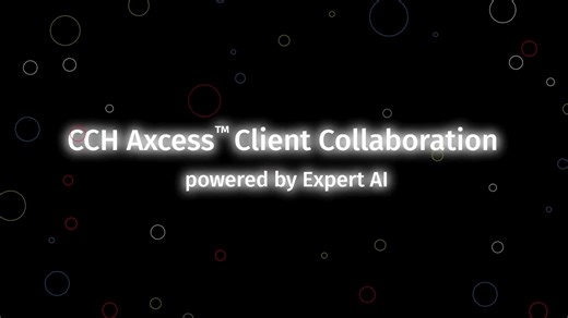 ▶︎ INTRODUCING! CCH Axcess Client Collaboration powered by Expert AI The next evolution of client collaboration, powered by Expert AI for faster, smarter engagements. Automate intake, request lists, exchange documents, and message securely so work moves from kickoff to completion with fewer back-and-forths. Learn more about #ExpertAI in CCH Axcess Client Collaboration here: https://bwnews.pr/47knOqc | Wolters Kluwer Tax & Accounting US