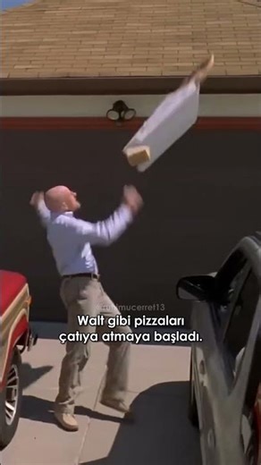 He threw the pizza onto the roof in one go, but...