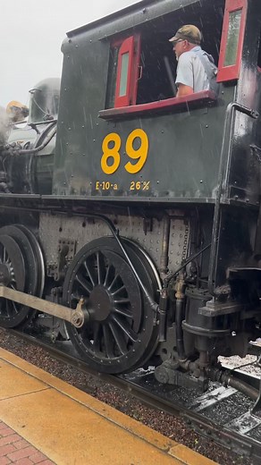 The best rainy train 🚂 coupling you’ll see today!! #trains #steamlocomotive #steam #reels #railroad #reelsinstagram #reelsviral #reelsvideo | Big Trains