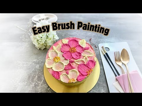 Buttercream Brush Painting Tutorial | Easy Cake Decorating Technique