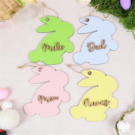 Personalized Easter Basket Tag, ,custom Name Bunny Tag , Easter Name Tags, Custom Easter Tags, Egg Basket Tag - Etsy