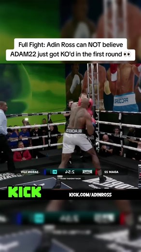 Full Fight: Adin Ross can NOT believe ADAM22 just got KO'd in the first round #adinross #adam22