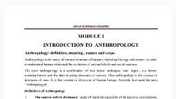 Anthropology English pdf - Anthropology - Notes - Teachmint