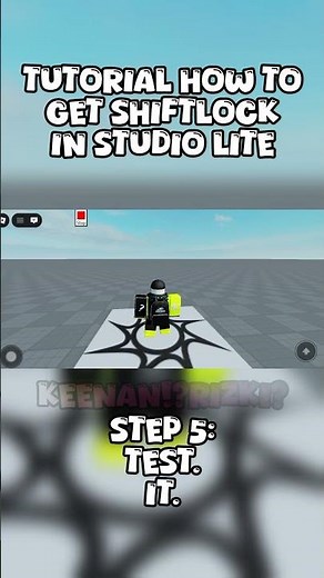 Tutorial How to get shiftlock in Studio Lite #roblox
