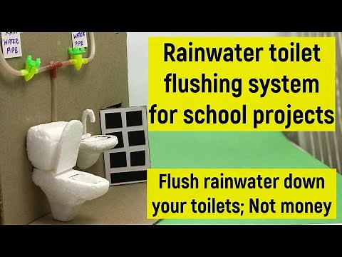 Rainwater toilet flushing system for school projects | Gravity feed system | Rainwater harvesting