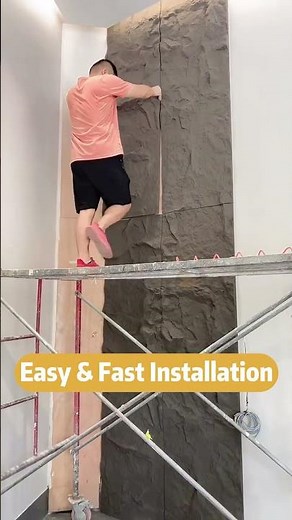 Easy Fast Installation PU Stone Striped Pattern