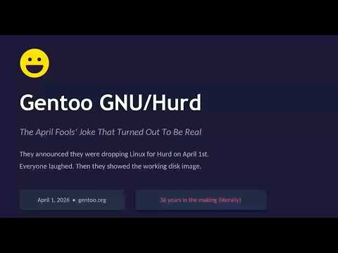 Gentoo Dropping Linux? The April Fools' Joke That Was Actually REAL.