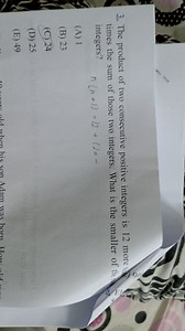 The product of two consecutive positive integers is 12 more tim... | Filo