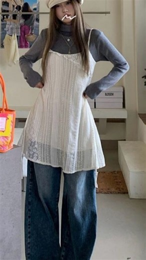 rua⋆ on Instagram: "🍥 . . . #dressoverjeans #aesthetic #instagramreels #trendingreels #clothes"