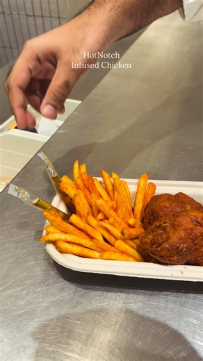 TOVO on Instagram: "Hot Notch™️ is built on Infused Chicken®️ that’s already slow-cooked, juicy, and flavour-locked. So when it hits the shallow fry pan, we don’t chase crunch..we respect it. A light rice batter. Short, intentional frying. A shell that shatters, not suffocates. This isn’t loud fried chicken. This is disciplined crunch. This is Hot Notch. [ HotNotch, Fried Chicken, Infused Chicken, Grill Chicken, Barbeque Chicken, Tovo, Chennai, Chicken, Chennai Foodies, Chennai Restaurants ]"