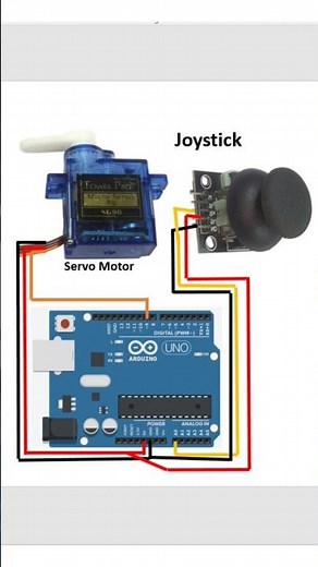 Arduino Joystick Servo Motor Control | Beginner Project #shorts #amittechclub #amitkumar