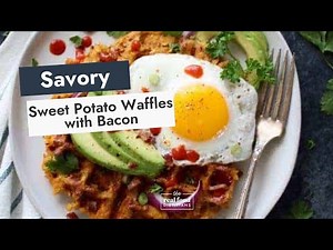 Savory Sweet Potato Bacon Waffles