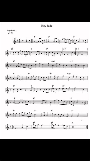 104K views · 515 reactions | “Hey Jude” sheet music  #piano #sheetmusic #PianoSheet #instrumentalmusic #HeyJude #fblifestyle | The Keyz | Facebook