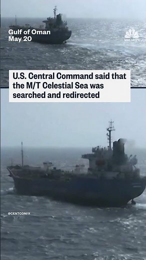 The U.S. military boards an Iranian-flagged oil tanker suspected of trying to breach the blockade