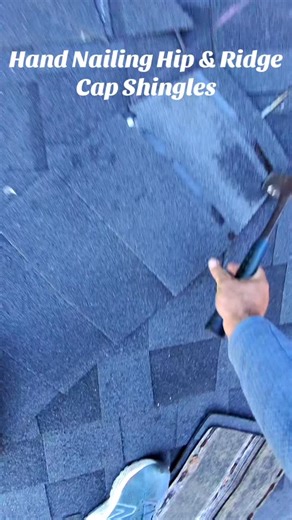Hand Nailing Hip & Ridge Cap Shingles. Looking to repair, replace, maintain or just need roofing advice contact us! 🧑‍💻 https://lusoroofing.com 📲 647.866-6213 📧 info@LusoRoofing.com #construction #toronto #gta #reno #renovations #contractor #roofmaintenance #roofing #inspection #building #home #realestate #homeimprovement #design #homerenovation #house #builder | Luso Roofing & Contracting Inc.