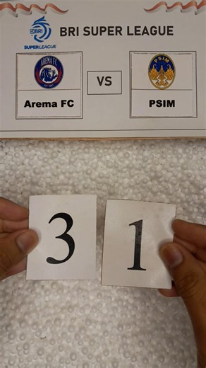 Arema FC vs PSIM skor akhir 3-1 #arema #psim #brisuperleague