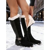 Stylish Zipper Closure Block Heel Boots for Winter, Snow and Daily Outings 2025