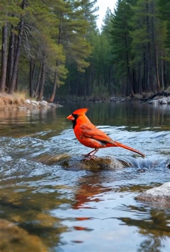 "If peace had a sound — this would be it." 🔴💧 #Cardinal #CardinalBird #CardinalVibes #NatureSound #PeacefulMoments #SoothingNature #RealisticPhotography #NatureWhispers #BirdSong #WildlifeBeauty #ViralNature #CardinalLove #NatureMagic #TranquilVibes #BirdPhotography | Cardinal Solitude