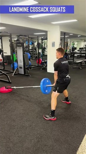 Landmine Cossack Squats