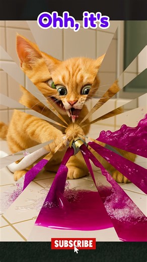 🌊The Exploding Color Flood!🐶😹#dog#cat#puppy#kitty #pug #USAshorts #humor #funny #viralshorts #shorts