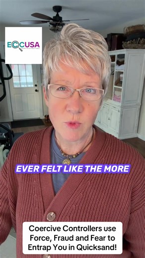Ever felt like the more you try to escape a bad situation, the deeper you sink? That’s the reality of The Quicksand Model® of coercive control. Coercive controllers use force, fraud, and fear to entrap you. It’s like real quicksand—the harder you try to get out, the more stuck you become. They use doublespeak, saying one thing and meaning another, so you’re always second-guessing yourself. There are double standards, where their rules only apply to you, never them. Then comes the double bind: yo