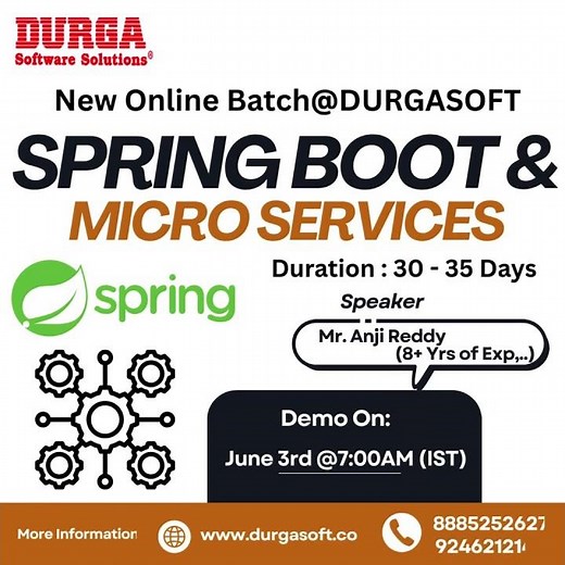 🚀 New Online Batch Alert at DURGASOFT!