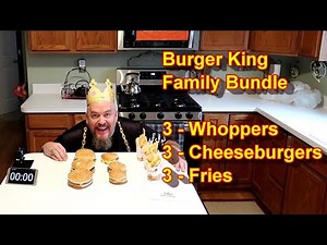 Burger King Family Bundle Challenge - How quickly can I eat this family meal