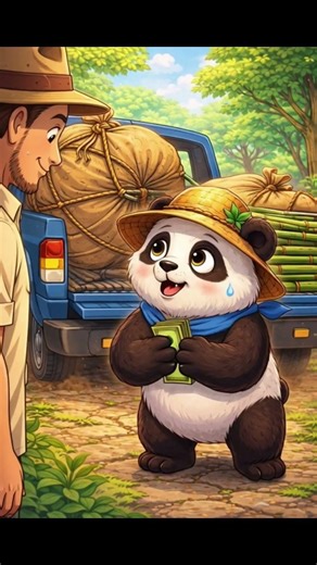 hello friends 👋 baby panda🐼🐼 short video #cartoon #3danimation #newcartoon #shortsyoutube #panda