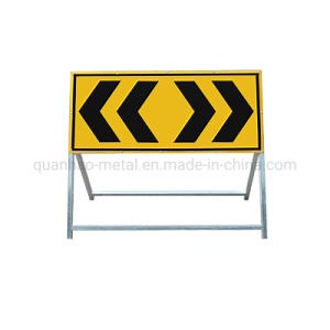 [Hot Item] Customized Metal Caution Warning Traffic Road Reflective Sign Board Sign Stand