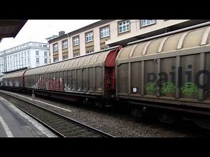 DBドイツ鉄道貨物列車 ヴッパータール中央駅通過