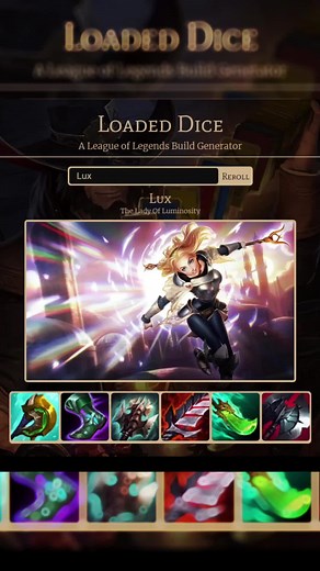 Random LUX Build Generator for League of Legends