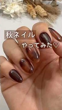 【Autumn Nails♡】So easy! I tried ohora Gel Nail Strips! #NailStrips #Nails #DIYnails