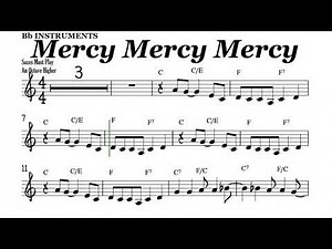 Mercy Mercy Mercy Bb Instruments Sheet Music Backing Track Play Along Partitura