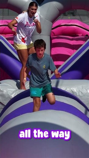 Emilio from New Zealand takes on the Ninja Run! Win or get gunged! #wipeout #kids #messy #gunge