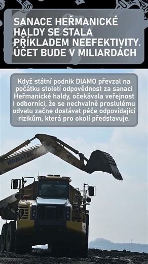 Sanace Heřmanické haldy se stala příkladem neefektivity. Účet bude v miliardách