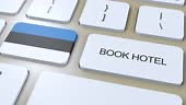 Réservez un hôtel en Estonie avec le site Web en ligne. Bouton du...