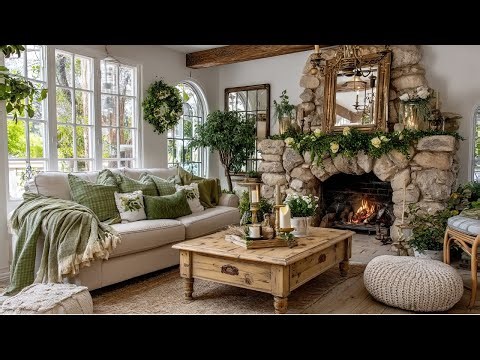 Romantic and Charming Green Cottage Tour 🌸 | Cozy Vintage Farmhouse & Antique Cottagecore Ideas